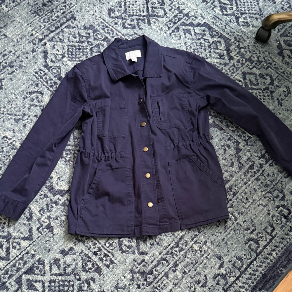 Caslon Dark Blue Utility Jacket